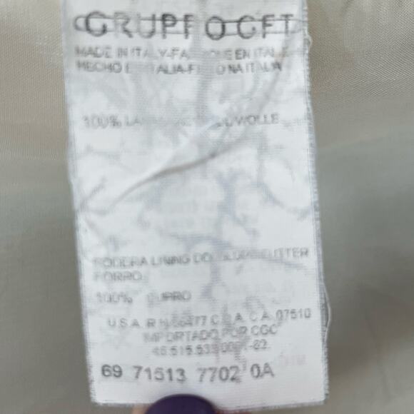 Vintage Valentino Miss V Coat Womens 12 /46 Cream Pleated Front Pockets Timeless - Picture 16 of 16